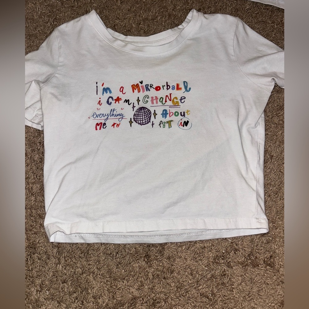 taylor swift mirrorball crop top